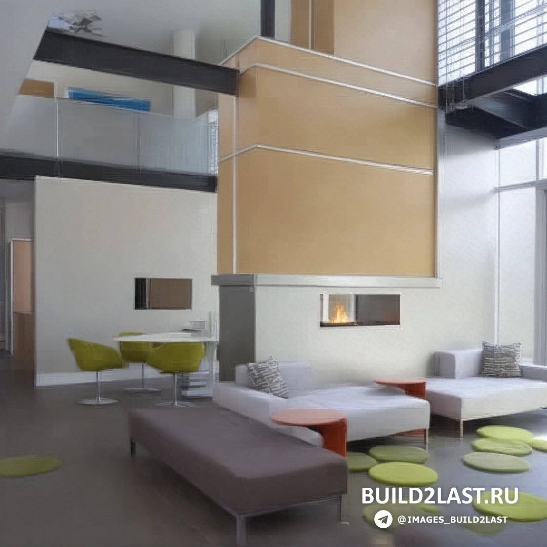 3D-модель здания с акцентом на вертикальные и горизонтальные элементы конструкций