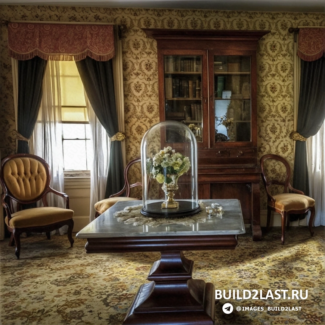 Цветочный орнамент в белых и черных тонах для ванной комнаты в стиле ампир и винтаж.