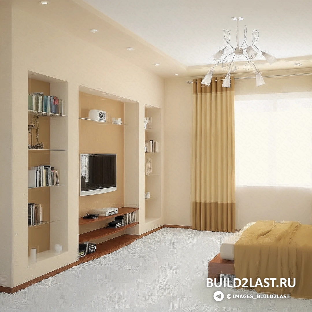 Гостиная с натуральным светлым деревом, точечным освещением и каменной отделкой. Средиземноморский стиль с ламинатным покрытием.