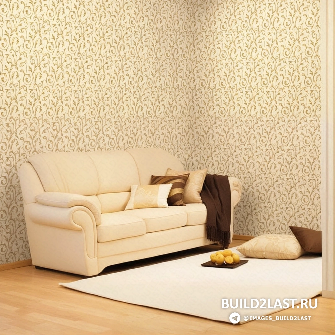 Неоклассическая гостиная с золотистыми и коричневыми акцентами, камином и элегантными мебельными деталями.