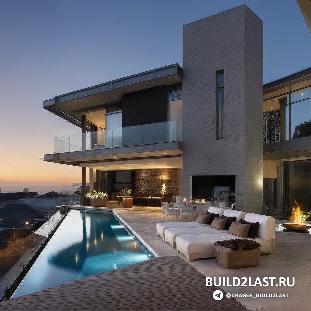 Современный вид на резиденцию Clifton 2A с террасы, открывающей панорамный вид на океан