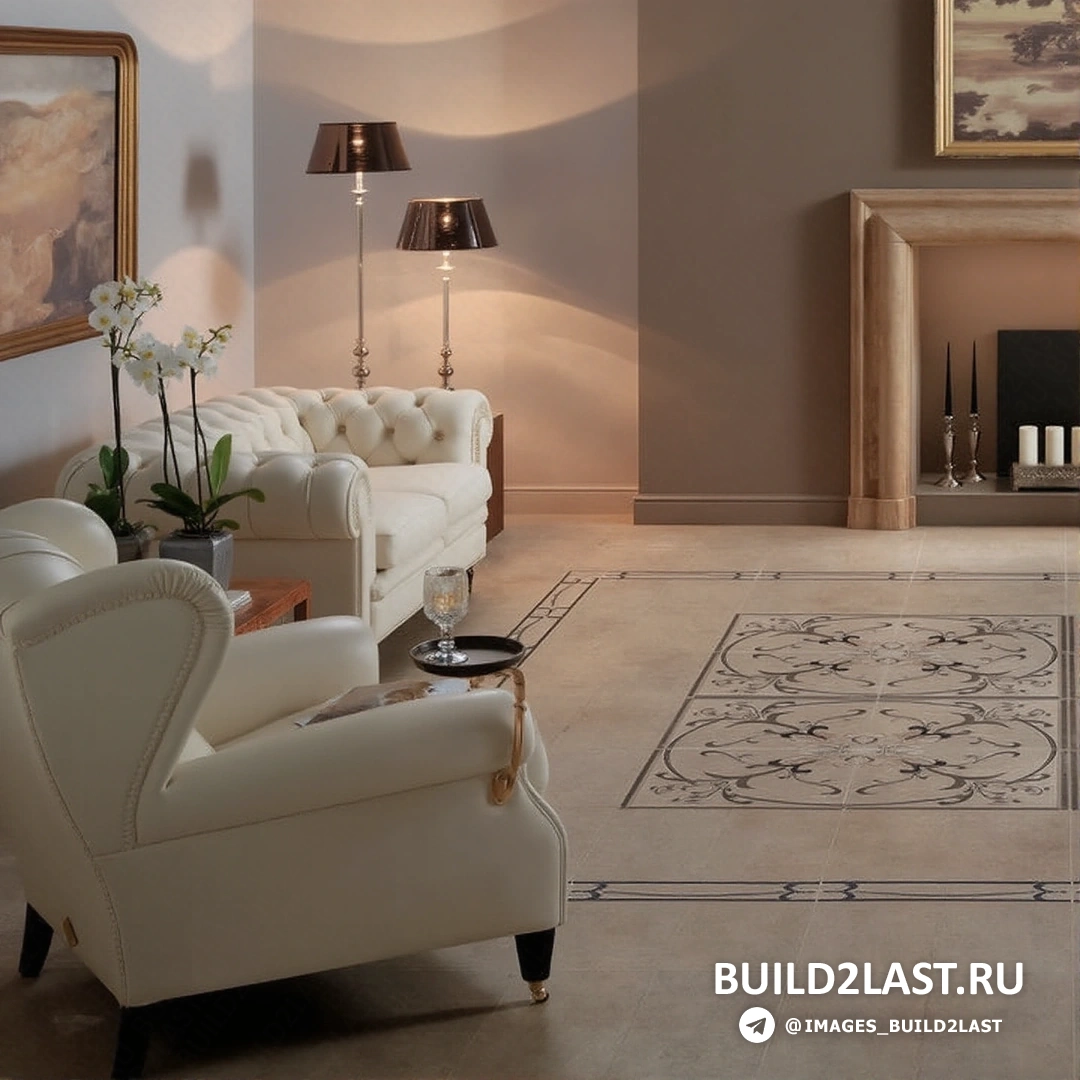 Спальня в итальянском стиле с белыми и бежевыми оттенками, люстрами и зеркалами, уютным декором