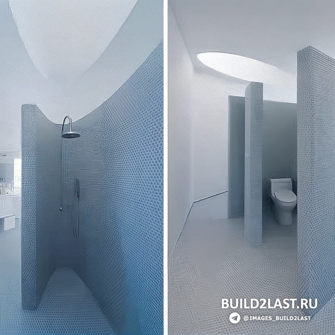 Вид на внутренний двор с зелеными насаждениями и архитектурными элементами